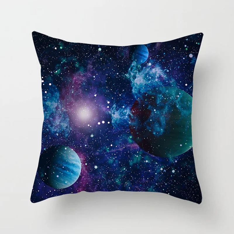 Axyaa Starry Sky Landscape Planet Series Pillowcase for Futuristic Home Decor