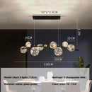 Axyaa Nordic Glass Globe Pendant Lights with 3 Changeable LEDs