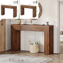 Axyaa Farmhouse 63" Wooden Console Table for Entrance, Hallway & Living Room