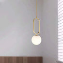 Axyaa Glass Ball Pendant Lights: Modern Nordic Chandeliers for Dining Room, Bedroom, and Kitchen