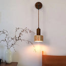 Axyaa Yellow Travertine LED Wall Lamp - Wood Nordic Vintage Light