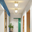 Axya Glass Ball Ceiling Light: Modern LED Chandelier for Bedroom, Bathroom, Stair, Balcony