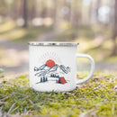 Axyaa Adventure Campfire Party Camping Mug - Mountain Handle Cup Gifts for Camper