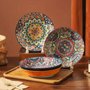 Axyaa Ceramic Vegetable Plate - Hand-painted European Design