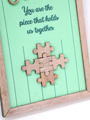 Axyaa Wooden 'Mom' Puzzle Frame, Green Wall Art Ornaments, Home Decor, Mother's Day Gift