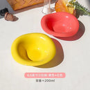 Axyaa Wave Shaped Salad Bowl Saucer, Cream Color, Dishwasher Safe