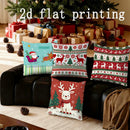 Axyaa Christmas Deer & Santa Pillow Covers for Sofa Bedroom Car