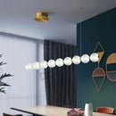Axyaa Luxe Pearl Necklace Ring LED Ceiling Chandelier for Living Room & Bedroom