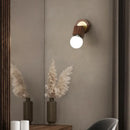 Axyaa Copper LED Wall Light Pull Chain Switch Modern Bedroom Mirror Lamp