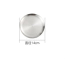 Axyaa Stainless Steel Buffet Plates - Korean Style Durable Shallow Dishes