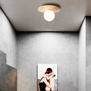Axyaa Cream Yellow Stone LED Ceiling Lamp for Modern Home and Clothing Shop