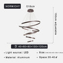 Axyaa Modern Black 3 Rings LED Chandelier for Living Room, Bedroom & Restaurant