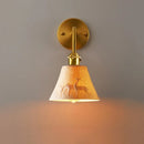 Axyaa Vintage White Ceramic LED Wall Sconce - Nordic Minimalism Stair Loft Bedroom Light