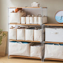 Axyaa Foldable Storage Basket Clothes Organizer - Large Capacity for Wardrobe, Toys, Laundry