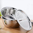 Axyaa Stainless Steel Grater Set with Mixing Bowl - Multifunctional Kitchen Tool