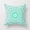 Axyaa Mint Green Geometric Animal Print Pillowcase for Home and Office Decor