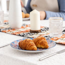 Axyaa Bohemian Style Ceramic Dessert Plate Set - 6/12 Piece, 8.5 Inch