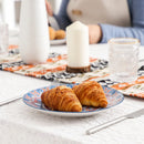 Axyaa Bohemian Style Ceramic Plate Set - 6/12 Piece Small Dessert Plate, 8.5 Inch