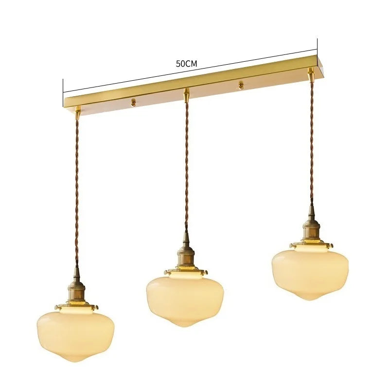 Axyaa White Glass LED Pendant Lamp Nordic Modern Hanglamp for Home, Bathroom, Bedroom