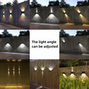 Axyaa Solar Garden Light: Adjustable Outdoor Wall Lamp for Balcony, Stair, and Fence