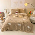 Axyaa Cartoon Style Lamb Wool Printed Blanket - Double-Sided High-Gram Shawl Blanket