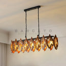 Axyaa Solid Wood Cage Pendant Light Black Metal Fixture Loft Stairs Hanging Lamp