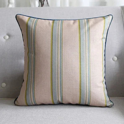 Axyaa Soft Velvet/Cotton Linen Cushion Cover Shabby Chic Floral Pink Blue 45x45cm