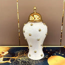Axyaa Light Luxury Electroplated General Jar Vase - Home Decor Handicraft for Living Room