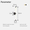 Axyaa Black Gold Iron Tube LED Wall Sconces for Living Room Bedroom Lighting