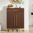 Axyaa Shoe Cabinet: Modern 20-Pair Shoe Storage with Drawer and Shelves
