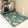 Butterfly Print Table Mat Coaster Set by Axyaa: Kitchen Accessories Absorbent Drying Mat