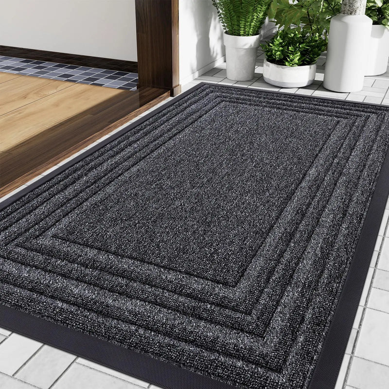 Axyaa Heavy Duty Rubber Indoor Outdoor Entryway Doormat