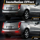 Axyaa LED Rear Bumper Reflector Lights Cadillac SRX Chevy Traverse GMC Acadia