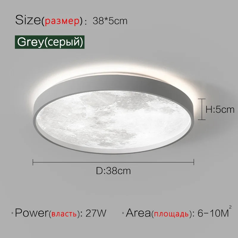 Axyaa Round LED Ceiling Lamp: Modern Nordic Style for Bedroom, Aisle, Corridor, Balcony