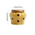 Axyaa Ceramic Pumpkin Jar with Lid for Kitchen Storage of Spices and Herbs