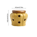 Axyaa Ceramic Pumpkin Jar with Lid for Kitchen Storage of Spices and Herbs
