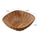 Axyaa Woven Tray Bread Dim Sum Dried Fruit Candy Snack Storage Basket