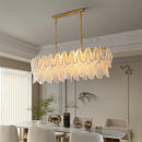 Axyaa French Copper Island Glass Chandelier - Modern Minimalist Restaurant Lighting