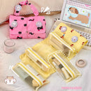 Axyaa Kawaii Cat Makeup Bag: Cute Large Puppy Cosmetic Organizer, Travel Storage Pouch