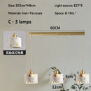 Axyaa Terrazzo Chandelier Lamp - Retro Nordic Bedroom Coffee Shop Pendant Light