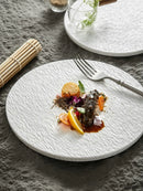 Axyaa 10" Stone Grain Ceramic Steak & Sushi Plate