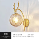 Axyaa Nordic Iron Glass Ball Wall Lamp for Home Decor in Gold