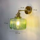 Axyaa Nordic Glass Wall Lamp with Rotary Switch - Minimalist LED Interior Lighting