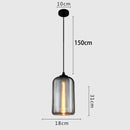 Nordic-Style Ash Glass Island Table & Pendant Lamp Set by Axyaa
