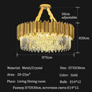 Axyaa Luxury Crystal Ceiling Chandelier - Elegant Pendant Lighting for Home Decor