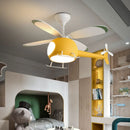 Axyaa Kids Aircraft LED Ceiling Fan Light Fixture Remote Dimming
