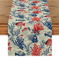 Axyaa Coral Table Runner for Rustic Dining Decor - Wedding Party Home Coffee Hotel