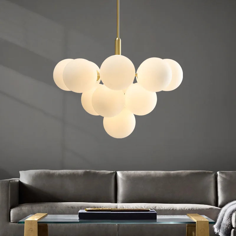 Axyaa Glass Ball Pendant Lamp: Modern Luxury for Home Decor and Restaurant Lighting