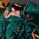 Axyaa Ice Silk Quilted Bedspread - Simple European Style, Cool Summer Quilt
