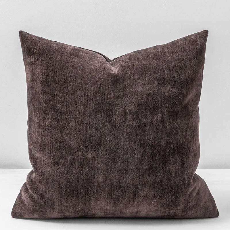 Soft Chenille Geometric Cushion Cover 45x45 for Neutral Home Decor - Axyaa